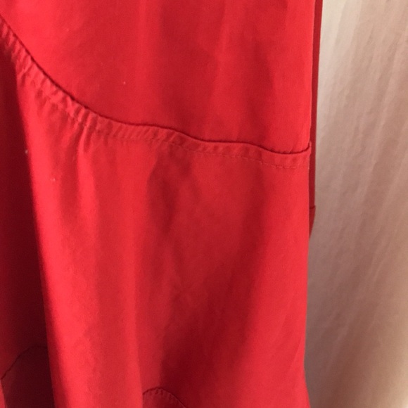 WOMENS S red sundress balloon skirt midi dress - Picture 5 of 16